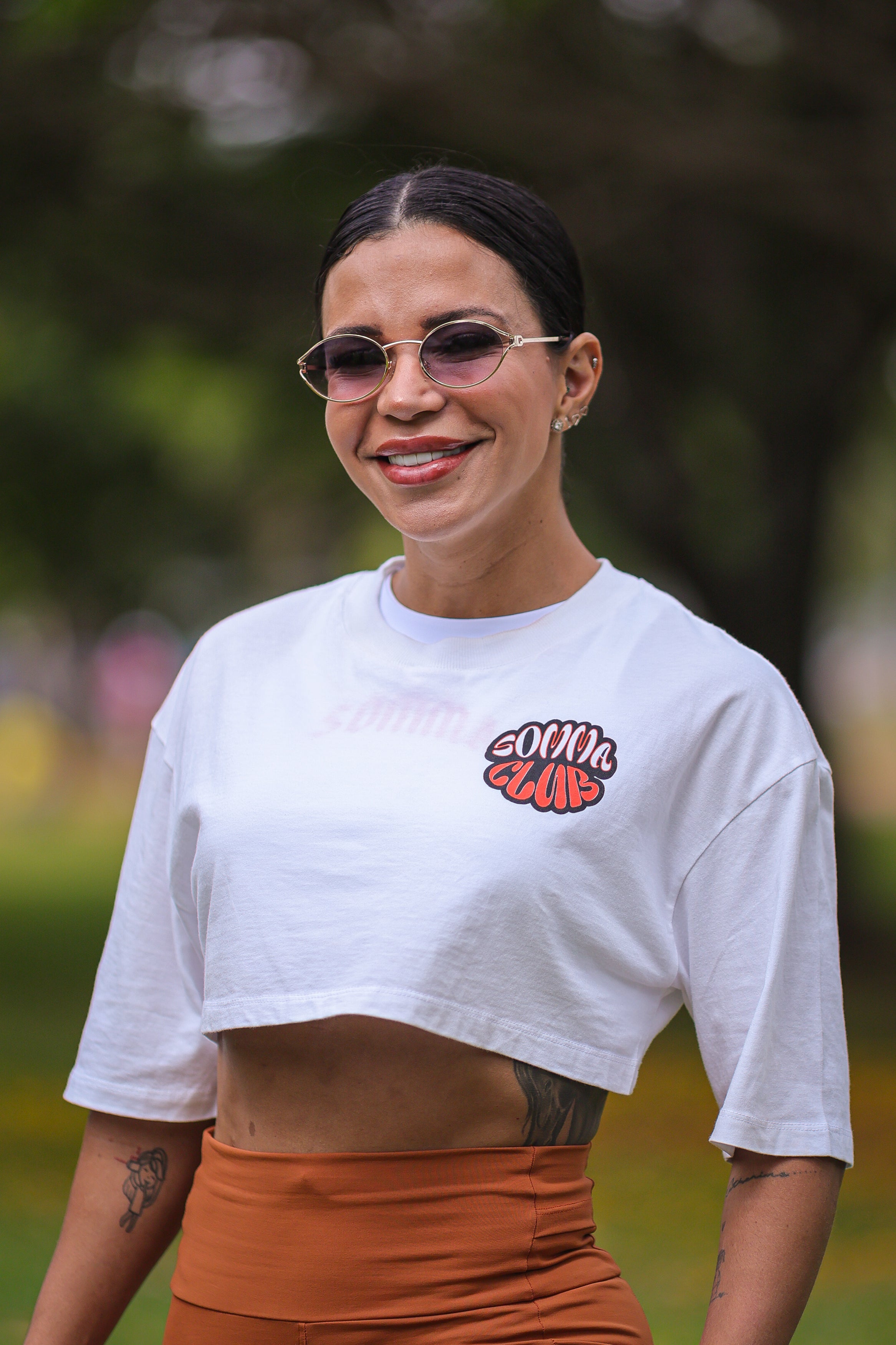 Cropped Oversized Algodão Off-White