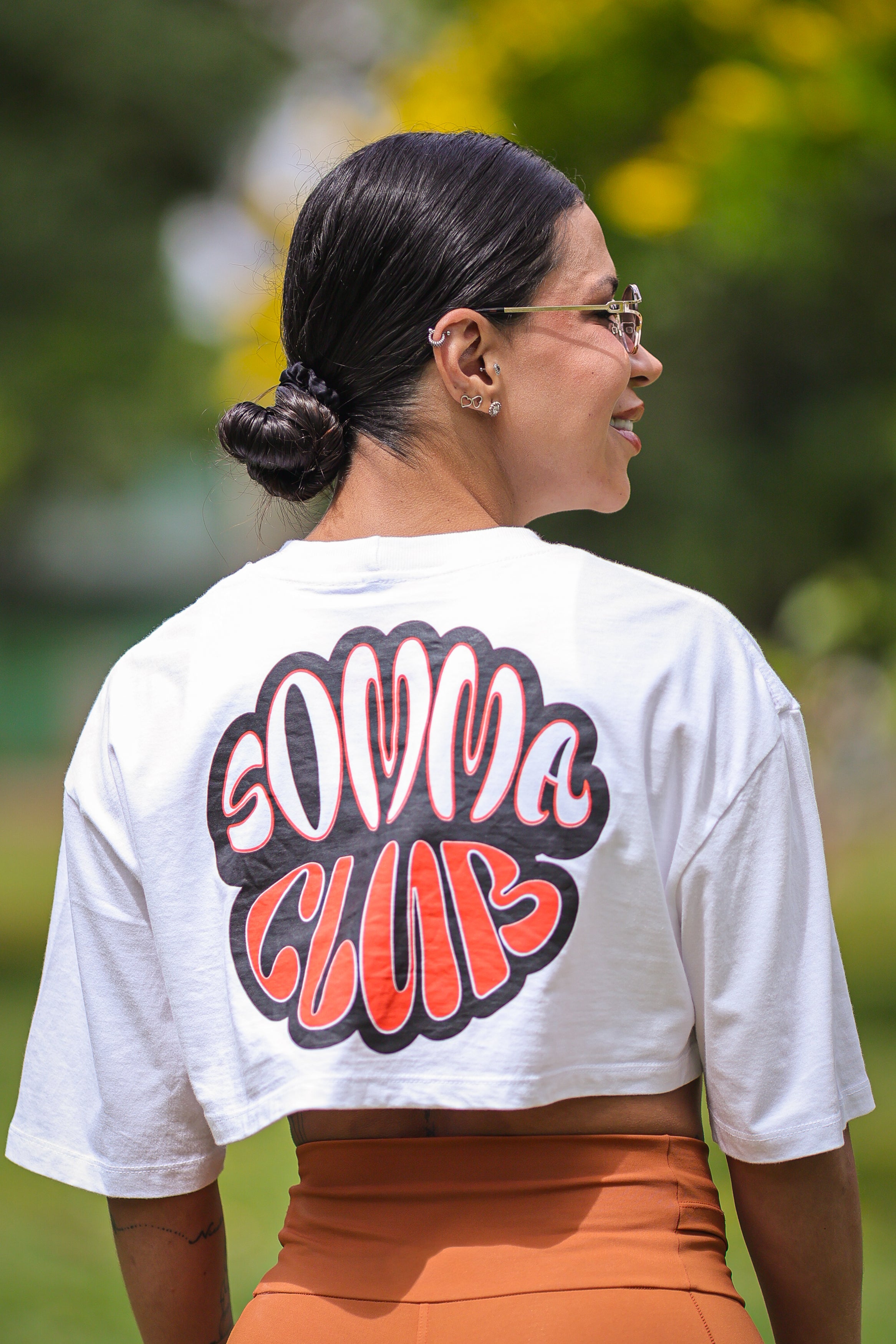 Cropped Oversized Algodão Off-White